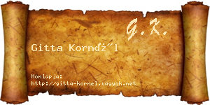 Gitta Kornél névjegykártya